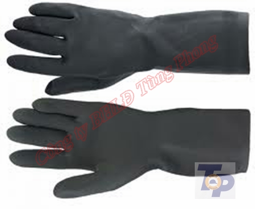 Găng tay chống axit đen (TQ) loại ngắn